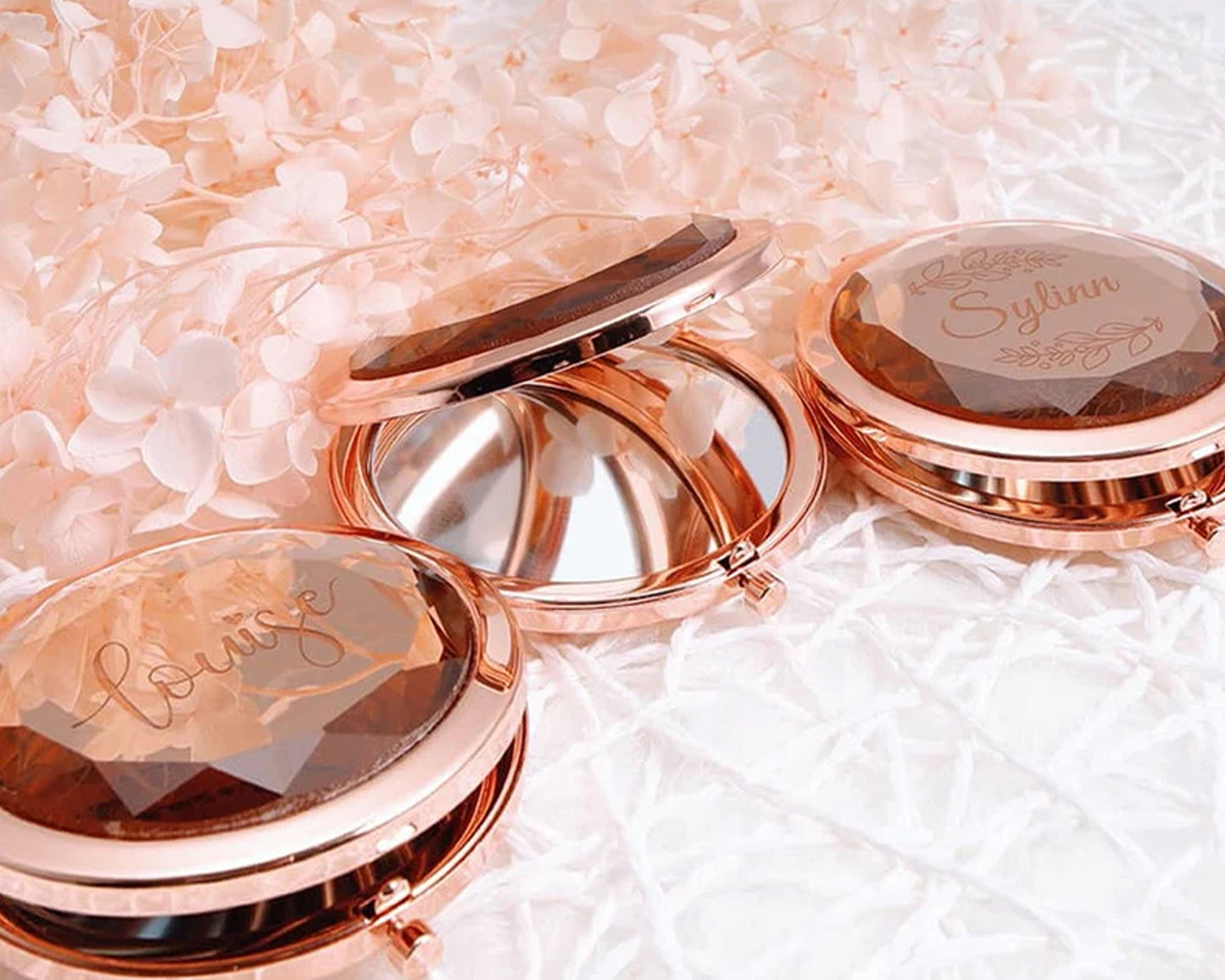 Bridesmaid Glass Compact Mirror