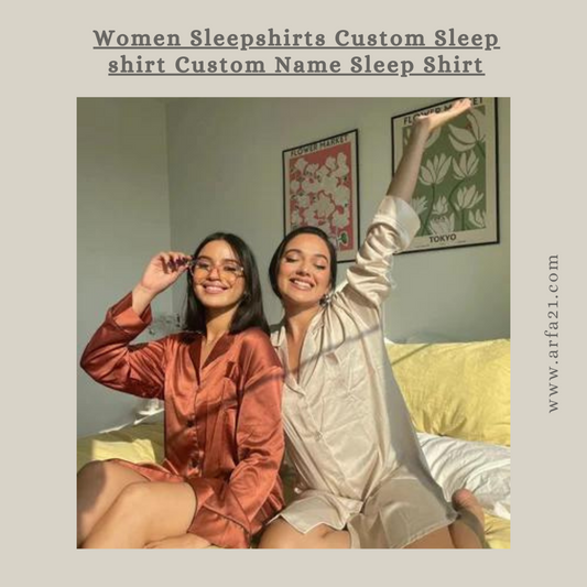 Women Sleepshirts Custom Sleep shirt Custom Name Sleep Shirt