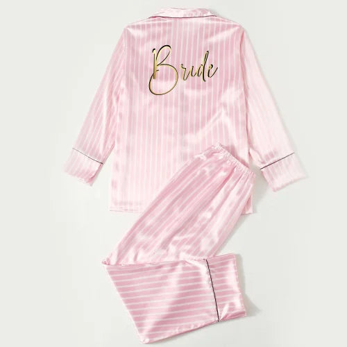 Striped Satin Pyjama Sets