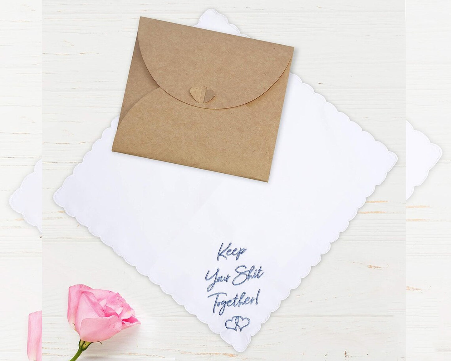 White Wedding Handkerchief