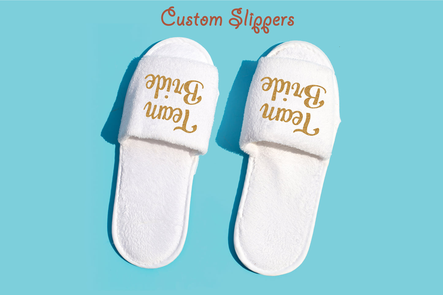 White Bridal Slippers