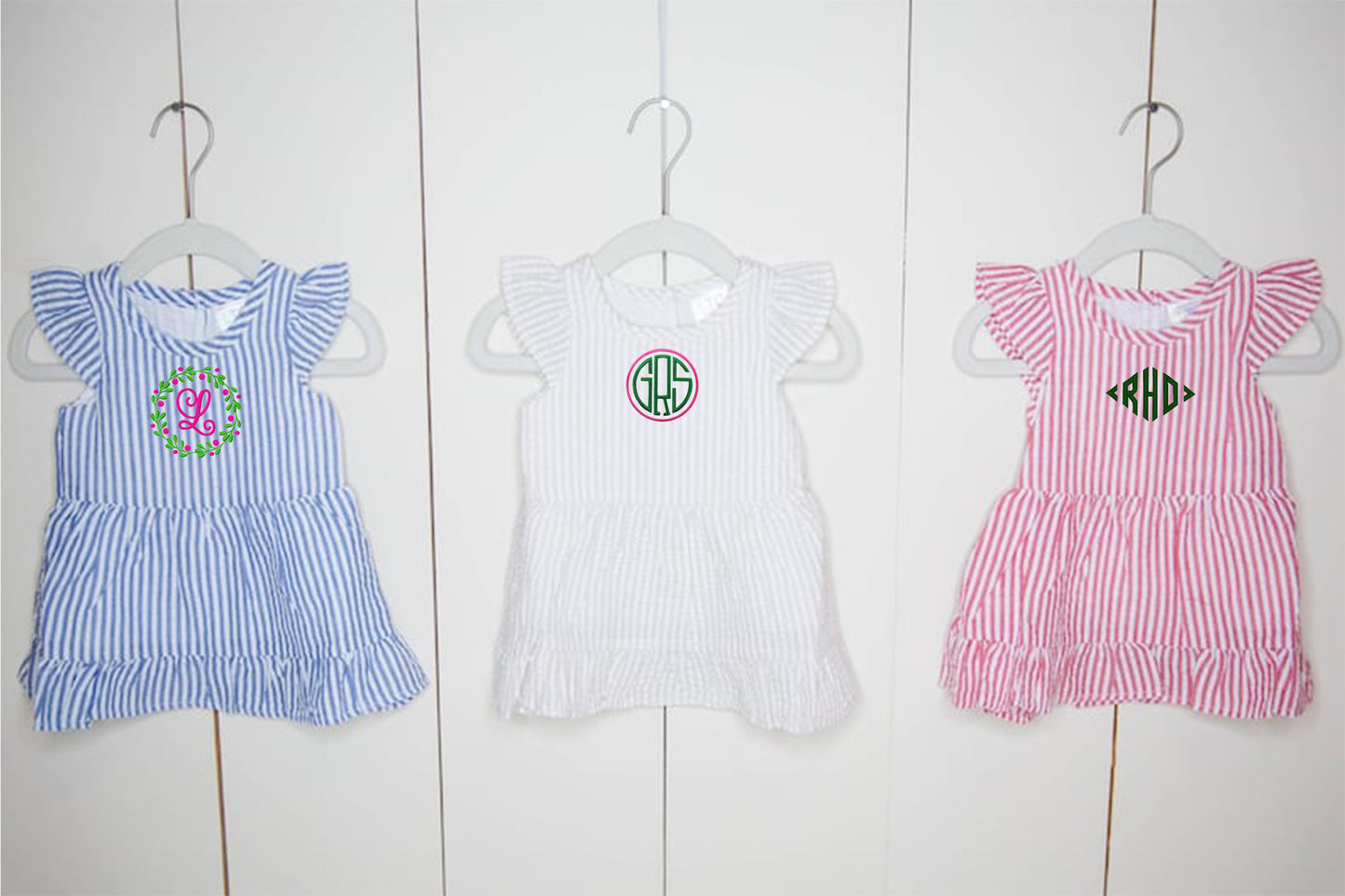 Seersucker Toddler Girls Baby Dress