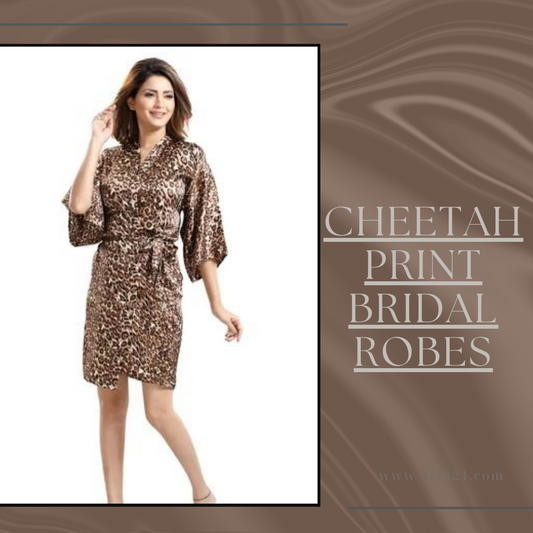 Cheetah Print Bridal Robes