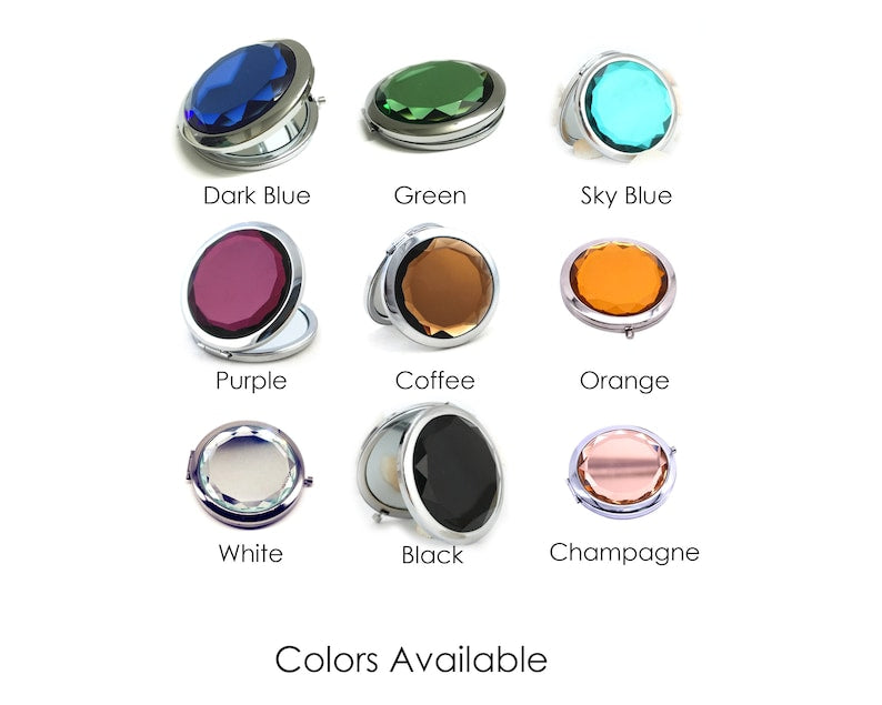 Bridesmaid Glass Compact Mirror
