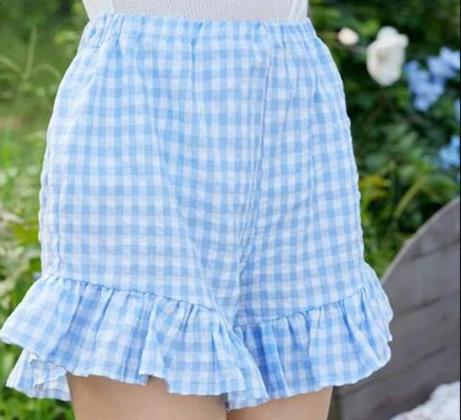Seersucker Ruffle Short