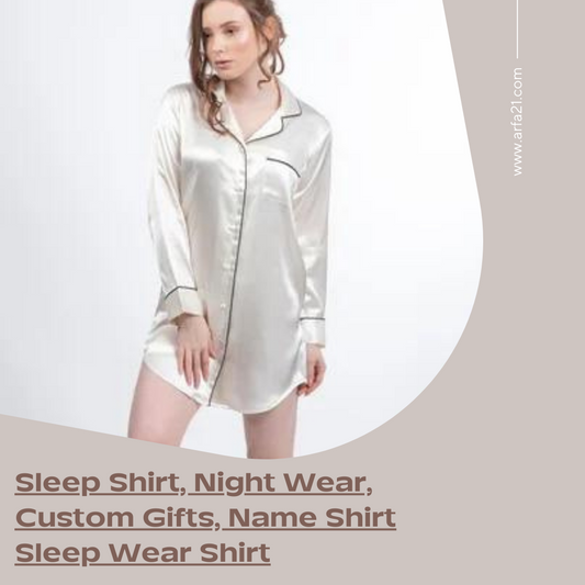 Sleep Shirt, Night Wear, Custom Gifts, Name Shirt Sleep Wear Shirt