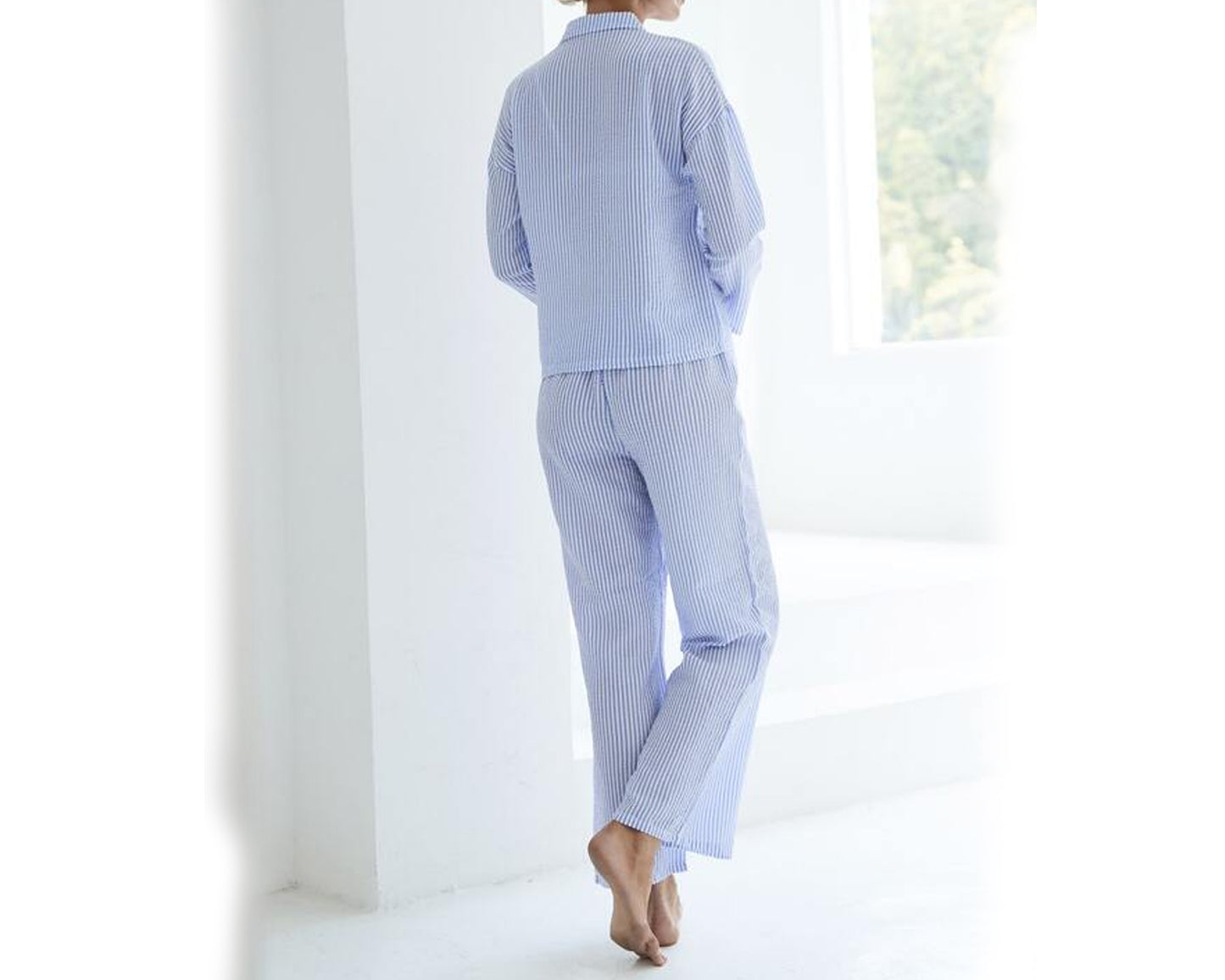 Seersucker Full Pajamas Set