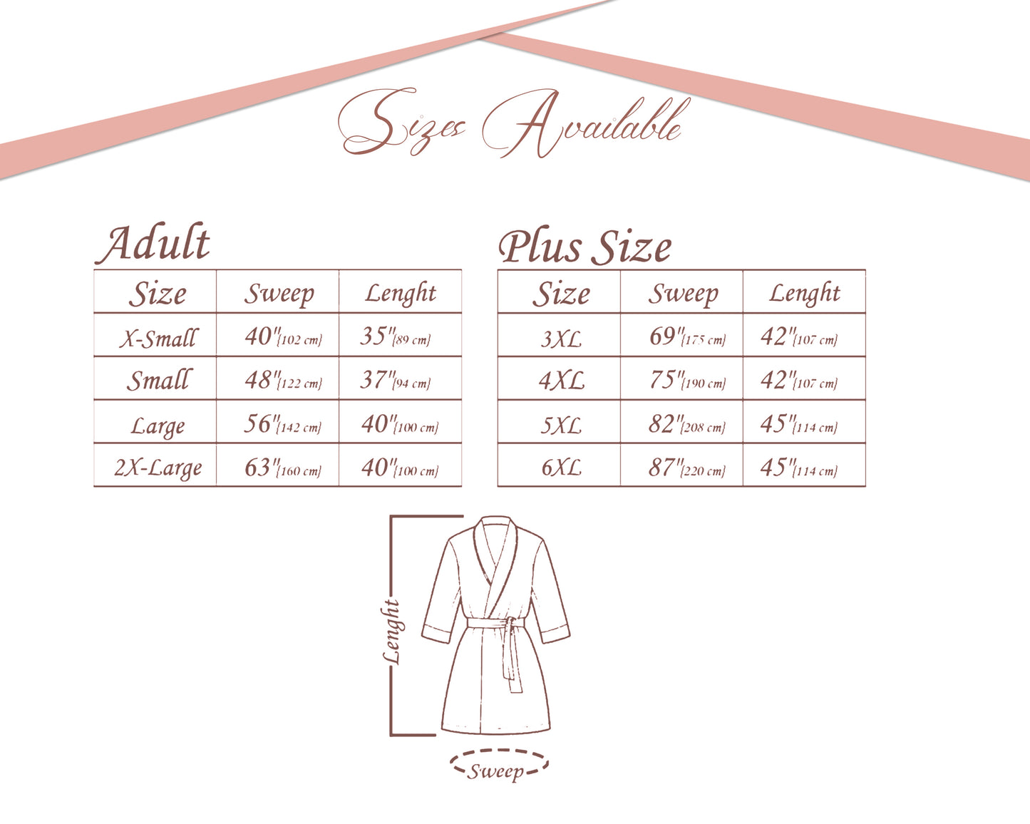 Bridesmaid Satin Robe with Embroidery Text options.