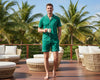 Men’s Cotton Short Pajama Set – Soft Breathable Button Up Sleepwear
