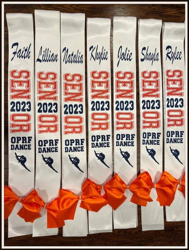 Personalized Senior Satin Sash with Bow