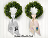 Boxwood Wreath Embroidered Sash