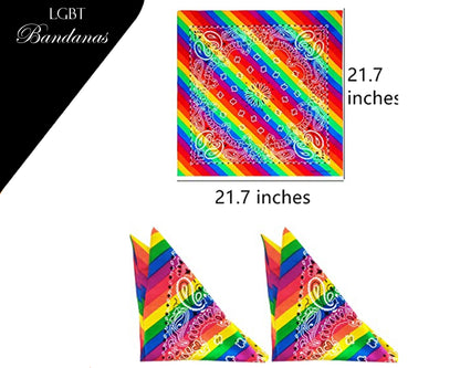 Rainbow Paisley Pattern Bandana