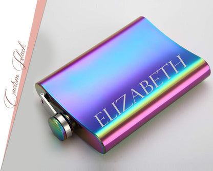 Engraved Rainbow Flasks