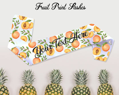 Theme Sash with Fruit Printed Designs