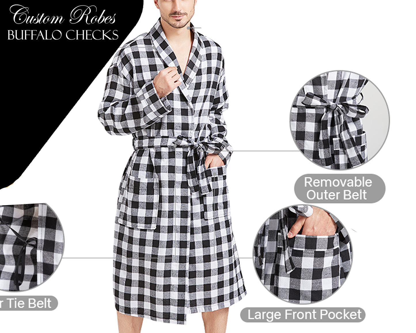 Flannel Checks Robe | Flannel Robes