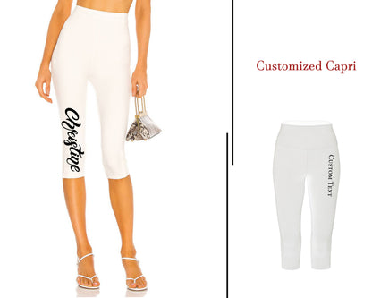 Custom Print Capri Personalized Capri Workout Capri Customize Capri Yoga Capri Gym Capri Gift For Her Capri leggings Exercise Capri