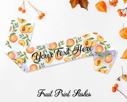 Theme Sash with Fruit Printed Designs