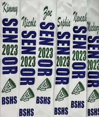 Personalized Senior Satin Sash with Bow