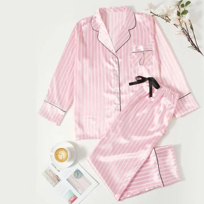 Striped Satin Pyjama Sets
