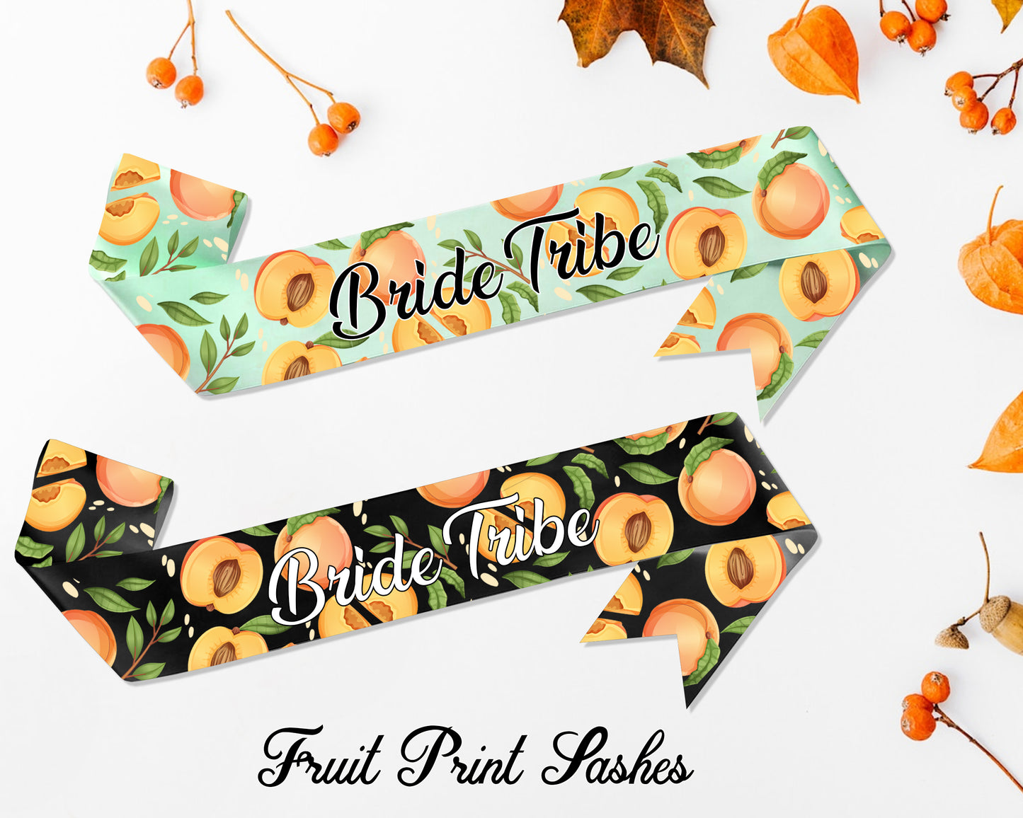 Theme Sash with Fruit Printed Designs