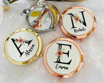 Floral Purse Compact Mirror