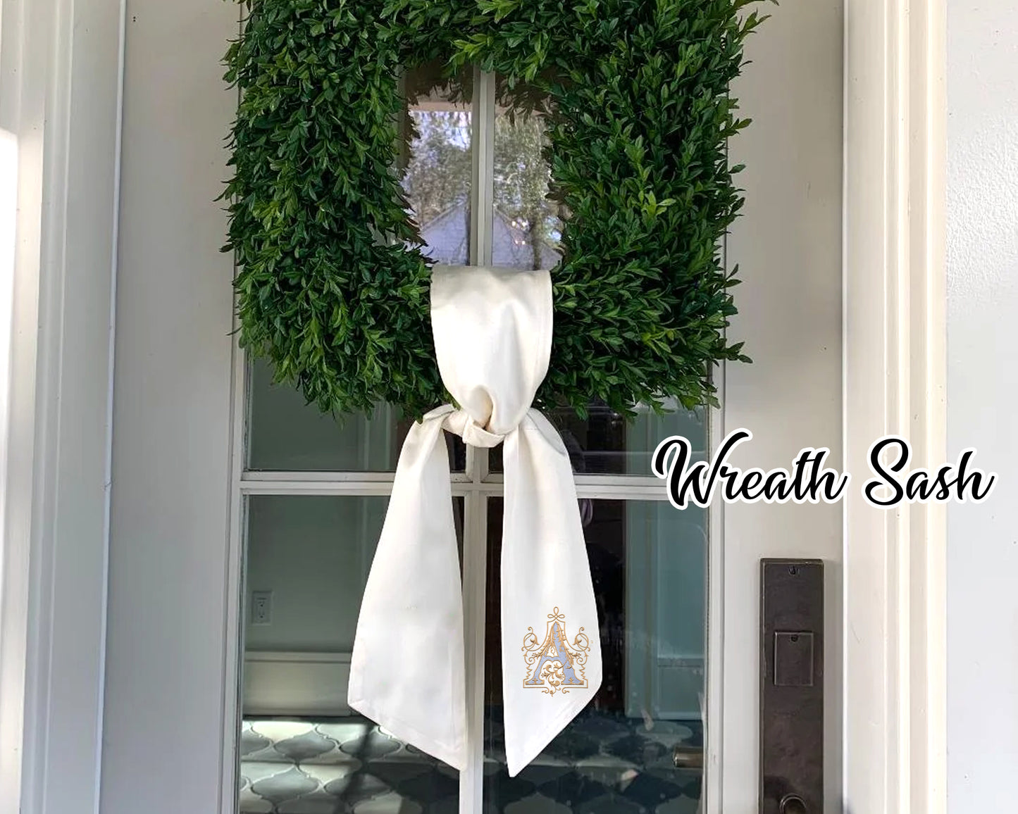 Monogram Wreath Sash