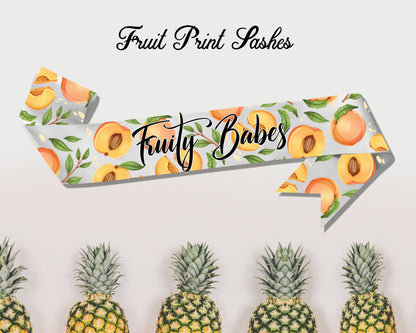 Theme Sash with Fruit Printed Designs