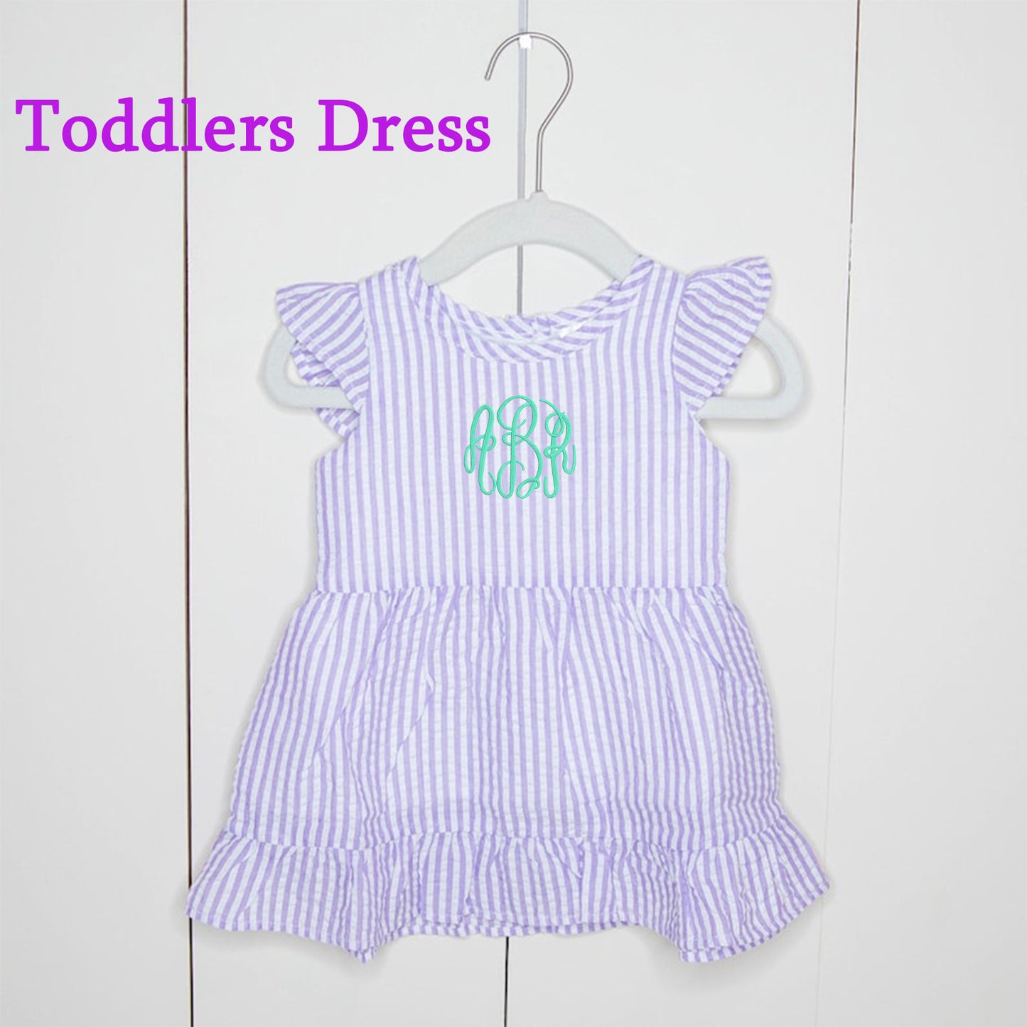 Seersucker Toddler Girls Baby Dress