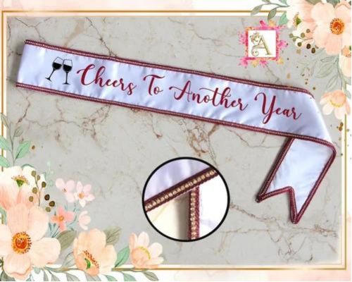 Diamond Lace Sash with Personalized Name or Title