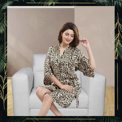 Cheetah Print Bridal Robes