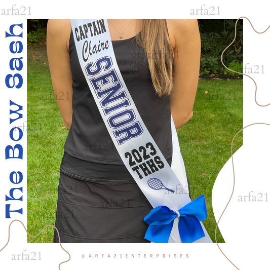 Personalized Senior Satin Sash with Bow