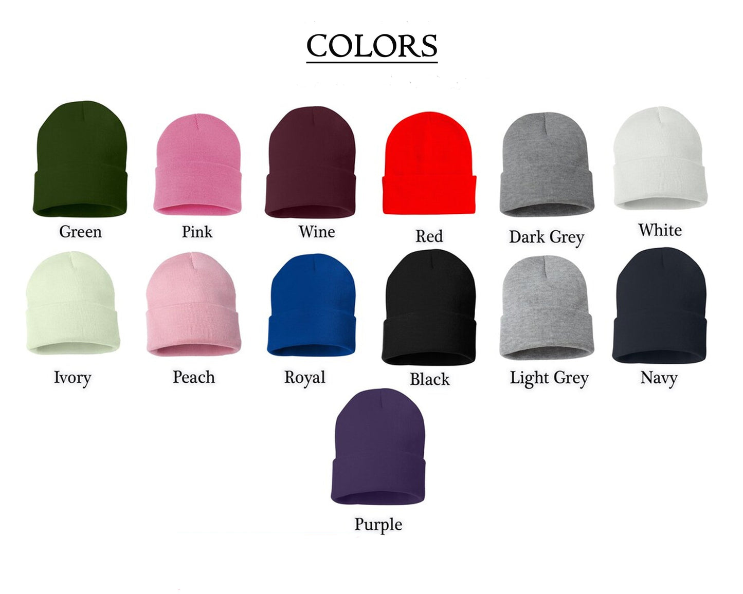 Unisex Embroidery Beanies