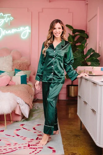 Satin Sleep Over Pajama Set