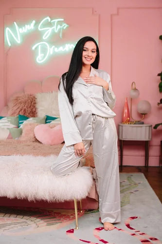 Satin Sleep Over Pajama Set