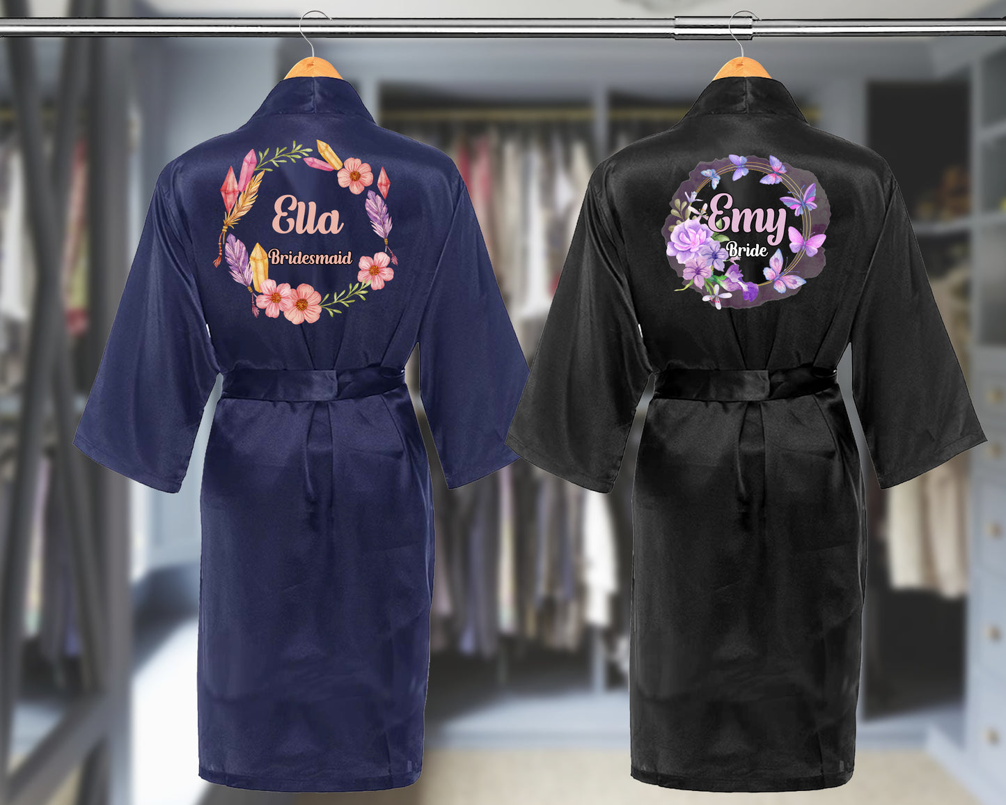 Bridesmaid Floral Design Robes