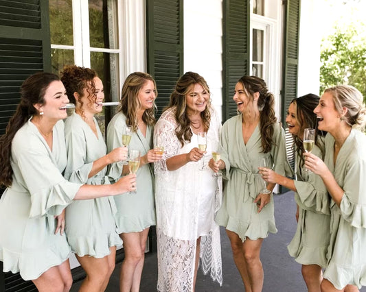 Cotton Ruffle Bridesmaid Robes