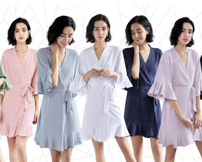 Cotton Ruffle Bridesmaid Robes
