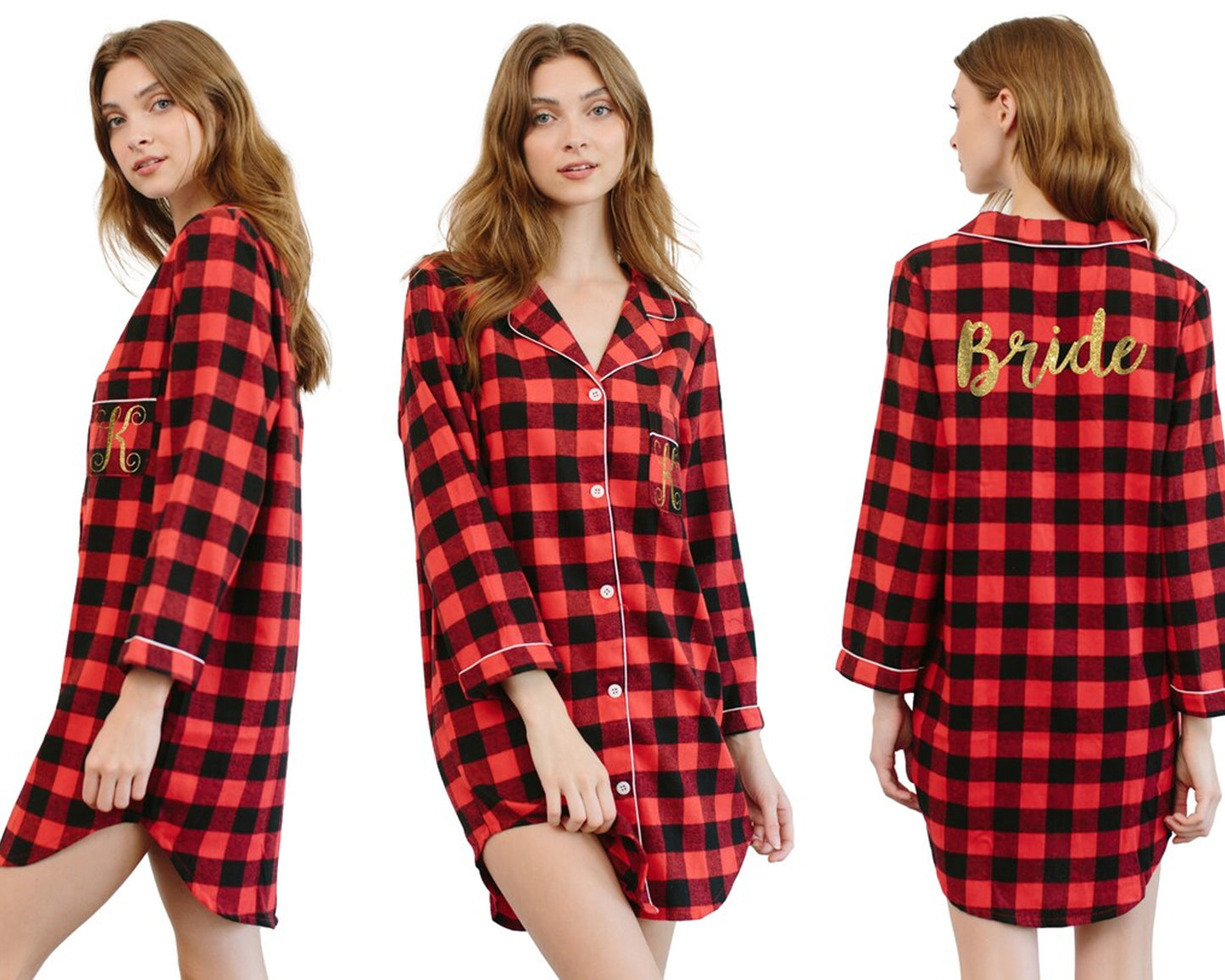 Flannel Sleepshirt | Custom Sleep Shirt